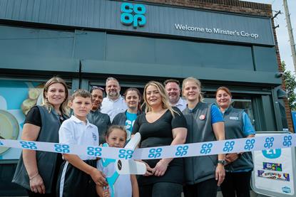 Pictured are Harry & Dixie Batt from Minster in Sheppey Primary School cutting the ribbon with colleagues. Pictured are Alfie Batt (Store Manager) Sharron Benn Sinclair, Mark Shadwell, Chr